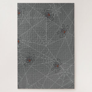 Halloween spiders web and pumpkins legpuzzel