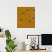 Halloween spiders web and pumpkins poster (Thuiskantoor)