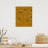 Halloween spiders web and pumpkins poster (Keuken)