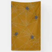 Halloween spiders web and pumpkins spandoek (Verticaal)