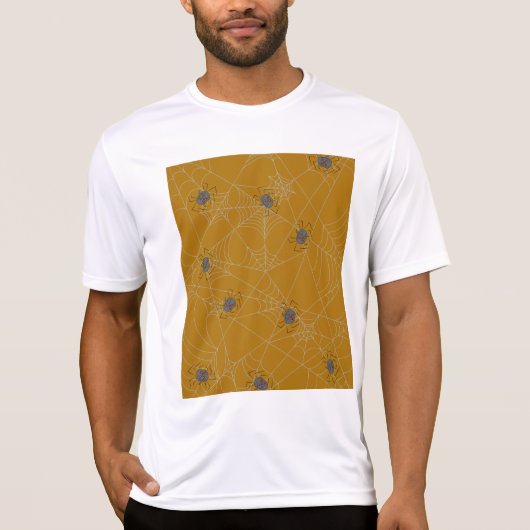 Halloween spiders web and pumpkins t-shirt (Voorkant)