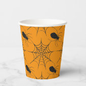 Halloween Spiderweb en Spider Pattern Papieren Bekers (Voorkant)