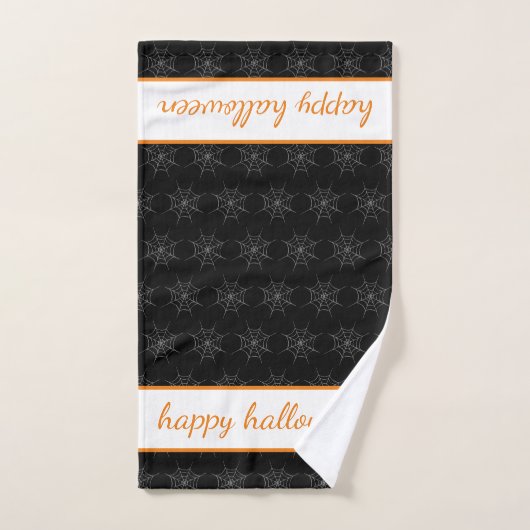 Halloween Spiderweb Patroon Badkamer Handdoek Set (Handdoek)