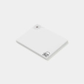 Halloween spin en schedel & botten post-it® notes (Schuin)