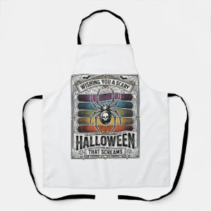Halloween Spin Spider Verschrikkelijke Retro Gravu Schort
