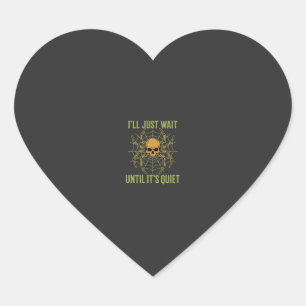 Halloween Spinnekop Schedel Stil Hart Sticker
