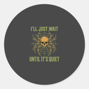 Halloween Spinnekop Schedel Stil Ronde Sticker