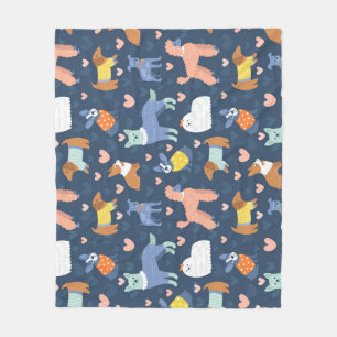 Halloween Spinnen Web: Naadloos Patroon Fleece Deken
