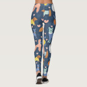 Halloween Spinnen Web: Naadloos Patroon Leggings (Achterkant)