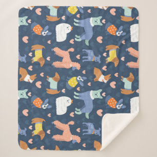 Halloween Spinnen Web: Naadloos Patroon Sherpa Deken