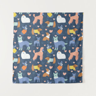 Halloween Spinnen Web: Naadloos Patroon Wandkleed