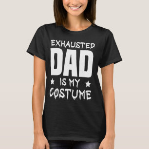 Halloween spinnenhuis voor mannen uitgeputte vader t-shirt