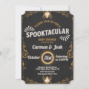 Halloween Spinnenornament Baby Shower Kaart