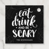 Halloween Spinnenweb Bedankjes Labels (Achterkant)