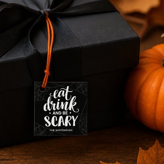 Halloween Spinnenweb Bedankjes Labels