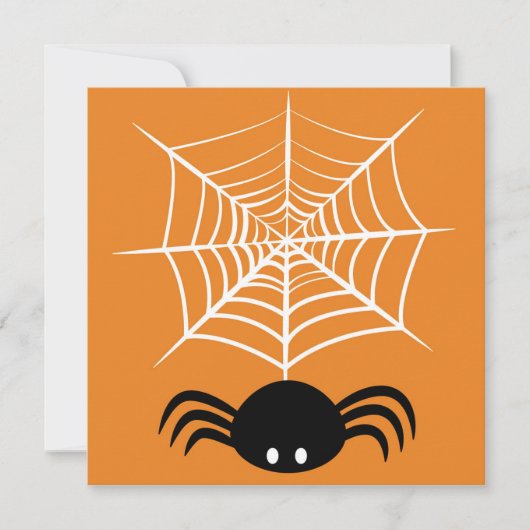 Halloween Spinnenweb Kaart (Voorkant)