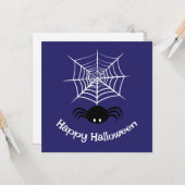 Halloween Spinnenweb Kaart (Voorkant / Achterkant in situ)