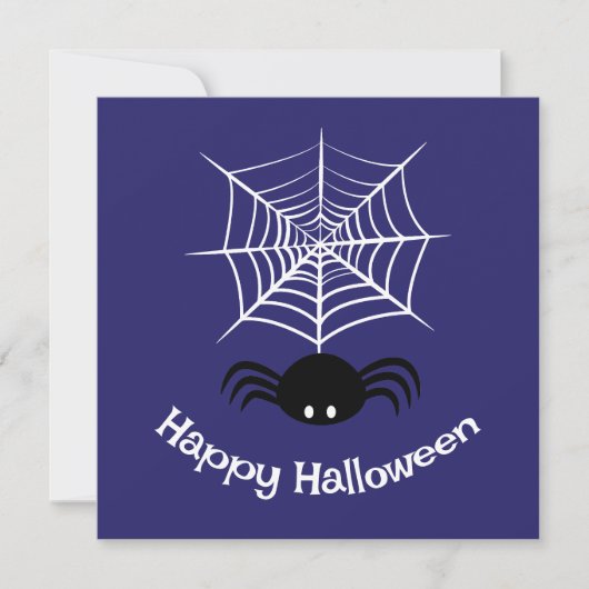 Halloween Spinnenweb Kaart (Voorkant)