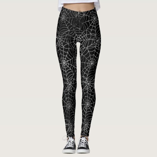 Halloween Spinnenweb Leggings (Voorkant)