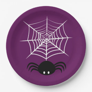 Halloween Spinnenweb Papieren Bordje