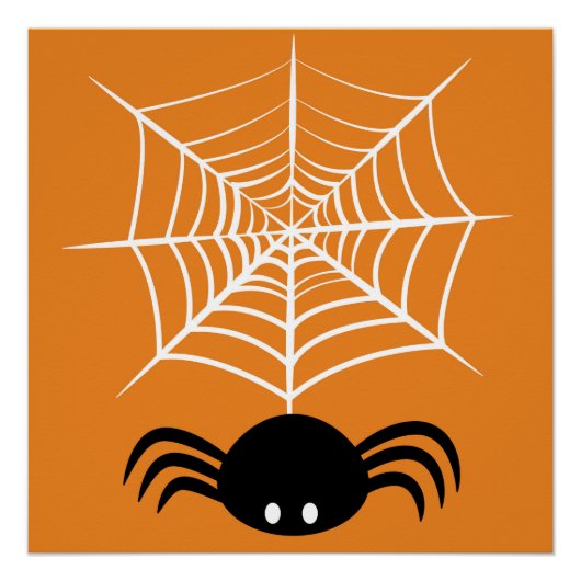 Halloween Spinnenweb Perfect Poster (Voorkant)