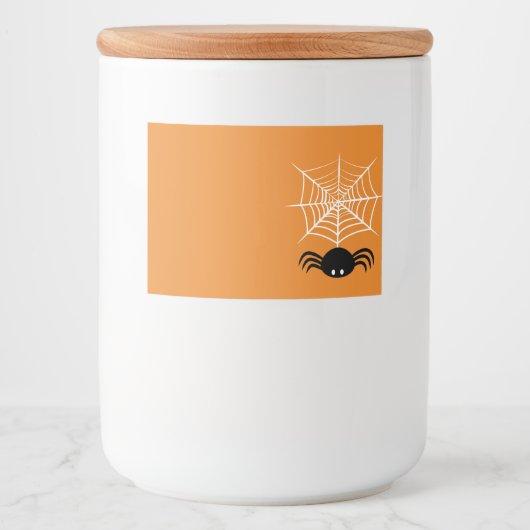 Halloween Spinnenweb Voedselcontainer Etiket (Voorkant)