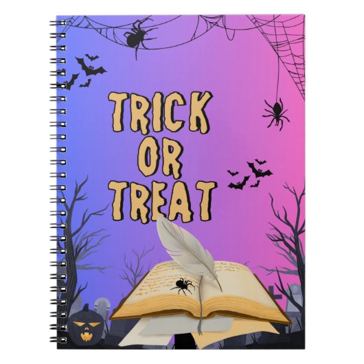 Halloween Spiral Notitieboek – Spooky Journal Schr (Voorkant)