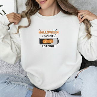 Halloween Spirit Laad Typografie Design Trui
