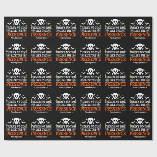 Halloween Spirit Skull Crossbones Grappige Hallowe Cadeaupapier (Vlak)