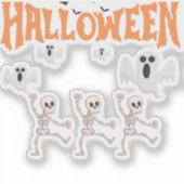 Halloween-spoken en dansende skeletten sticker (Voorkant)