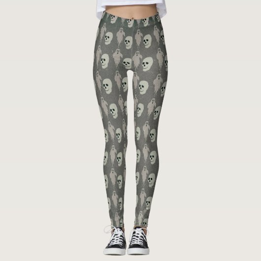 Halloween spoken en Skulls Leggings (Voorkant)