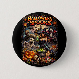 Halloween Spoken Ronde Button 5,7 Cm