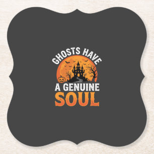 Halloween-spoken Verschijnen Met Een Echte Ziel-on Kartonnen Onderzetters