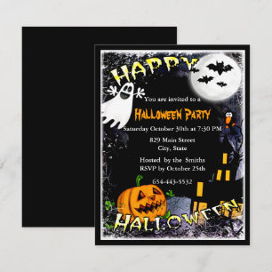 Halloween Spokenhuis Feest Uitnodiging