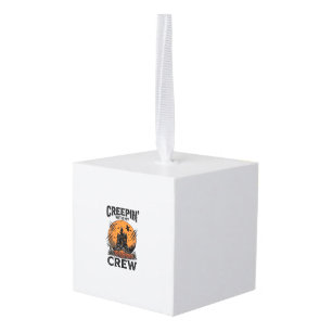 Halloween Spokenhuis Kruipen Met Mijn Bemanning T- Kubus Ornament