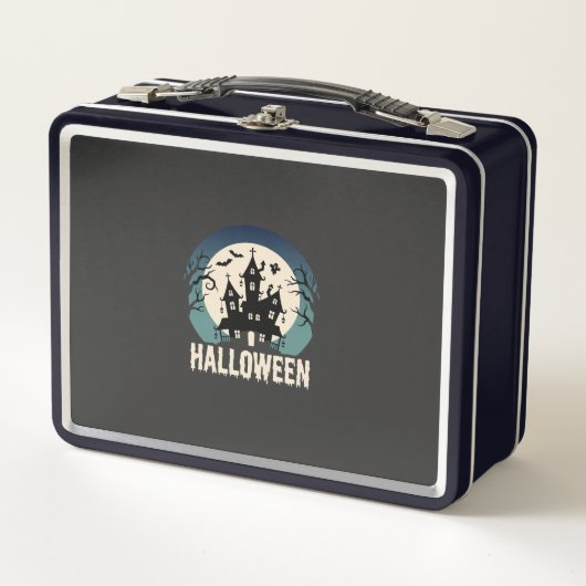 Halloween Spokenhuis Maneschijn Vector (Voorkant)