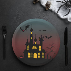 Halloween Spokenhuis Papieren Bordje