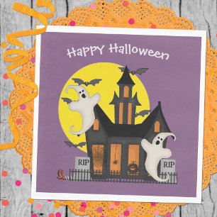 Halloween Spokenhuis Papieren Servet