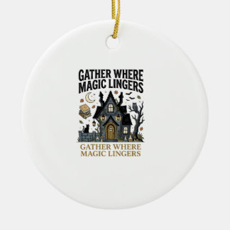 Halloween Spokenhuis Verzamelplek Keramisch Ornament