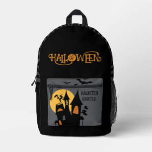 Halloween Spokenkasteel, Griezelen Bedrukte Rugzak
