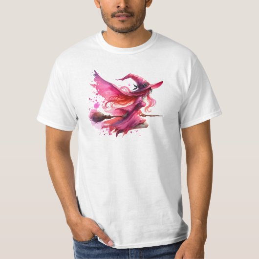 halloween spook enge heks t-shirt (Voorkant)