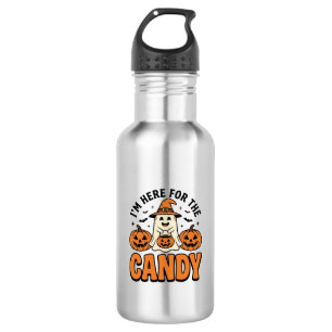 Halloween spook hier voor de snoepjes Schattig Vin Waterfles