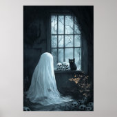 Halloween spook, kat en schedels poster (Voorkant)