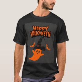 Halloween spook met heks Pet magie T-shirt