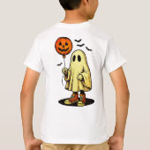 Halloween spook met pompoenballon t-shirt (Achterkant)