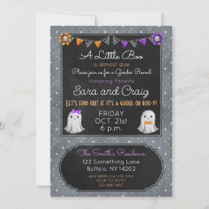 Halloween-spook of Boo-y-baby uitnodiging