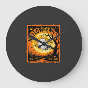 Halloween Spook Pompoen Geheime Boom Grote Klok