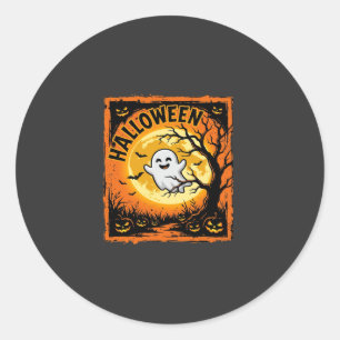 Halloween Spook Pompoen Geheime Boom Ronde Sticker