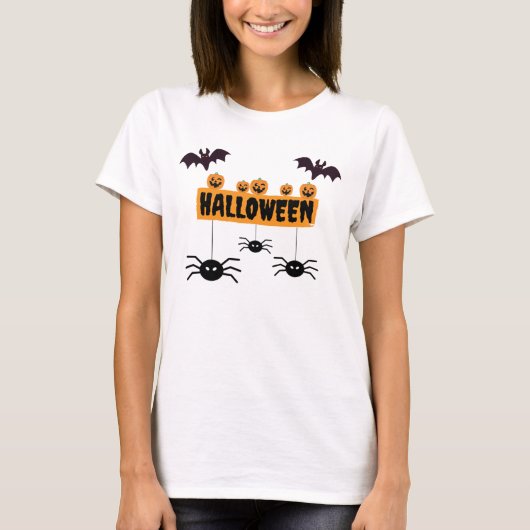 Halloween spookachtig eng t-shirt (Voorkant)