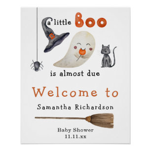 Halloween spookbaby shower welkom perfect poster